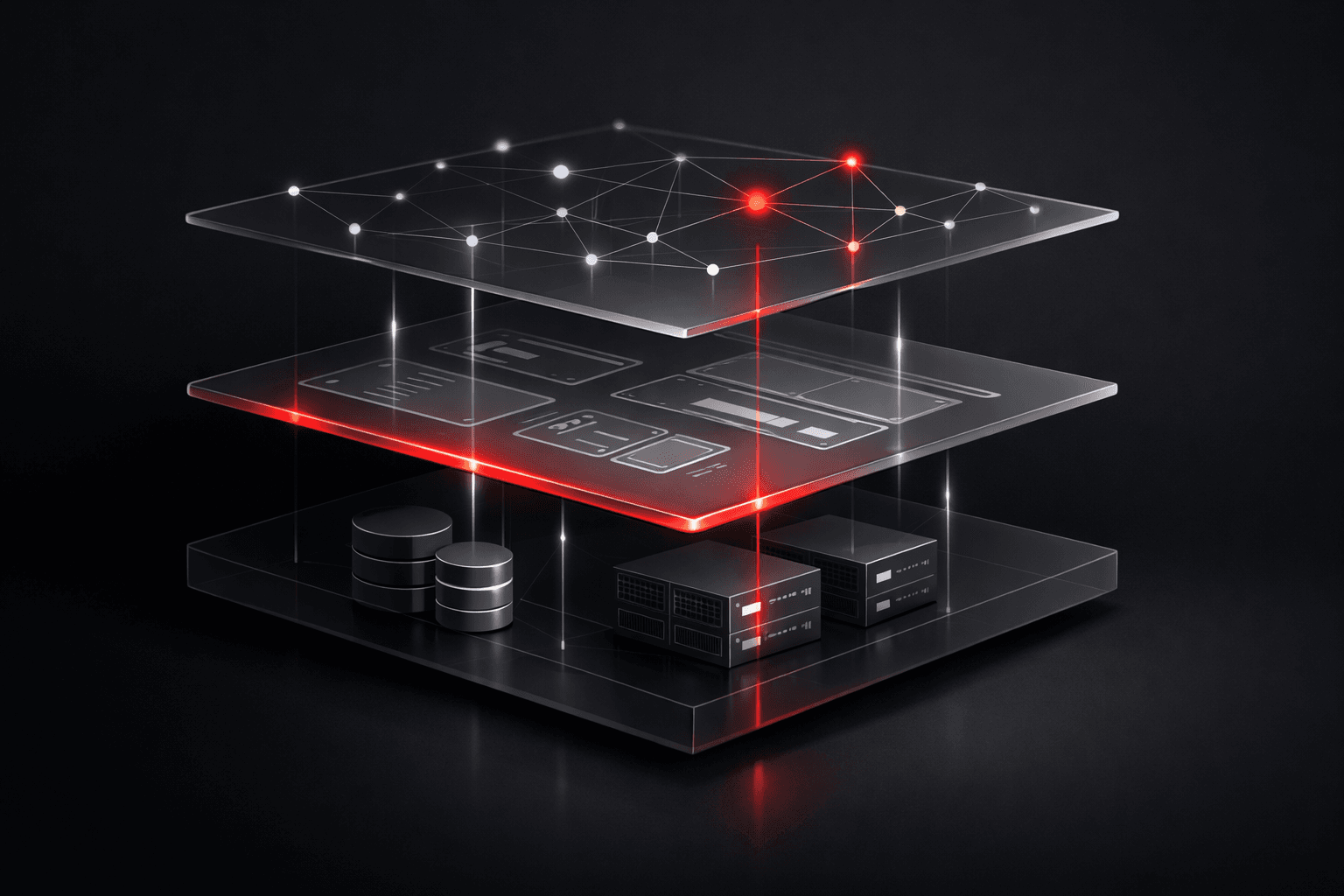 Layered AI software architecture: model, product, and infrastructure